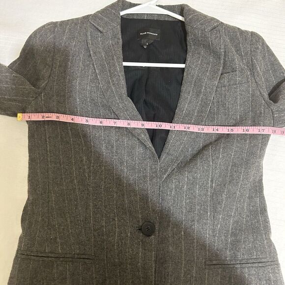 Club Monaco Short Blazer Jacket Pinstripe Career Ladies Women's 4 Wool Corpcore - Picture 5 of 8